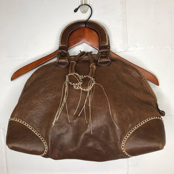 Sissi Rossi Handbags - Sissi Rossi Italy Brown Leather Handbag Satchel Purse